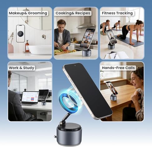 Phone Holder for Magsafe with Wireless Bluetooth Speaker, Cell Phone Stand HD Surround Sound Perfect for Home and Outdoors with Bluetooths Speakers for Desk Compatible with iPhone/Samsung in Saudi Arabia