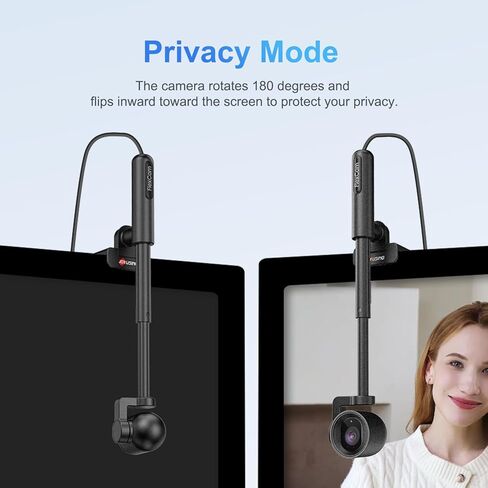 JOYUSING FlexCam10 4K Eye Contact Webcam for PC, 4 Modes in 1 Webcam with Microphone, PDAF Autofocus, 2 Noise-Cancelling Mics, 79° FOV, for Conference, Streaming, Facetime Zoom/Teams/Google Meet in Saudi Arabia