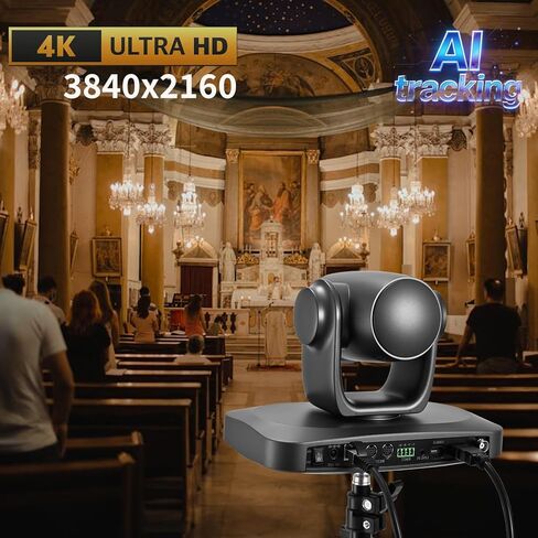 كاميرا 4K NDI PTZ Camer 20X زووم بصري AI تتبع الكاميرا مع HDMI/USB/LAN/PoE كاميرا غرفة الاجتماعات للبث المباشر ومؤتمرات الفيديو وخدمات الكنيسة in Kuwait
