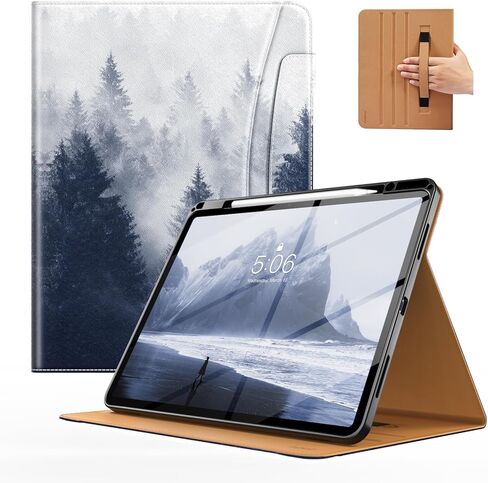 MoKo Case for iPad Air 13-inch (M4) 2026 / (M3) 2025 / (M2) 2024 with Pencil Holder & Hand Strap & Pocket, Premium Leather Folio Stand Cover, Multiple Viewing Angles, Abyss Blue in Saudi Arabia
