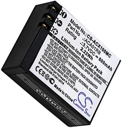 (2-Pack) XSP Battery for ACTIVEON CX, CX Gold, CX HD PN ACA01RB 600mAh in Saudi Arabia