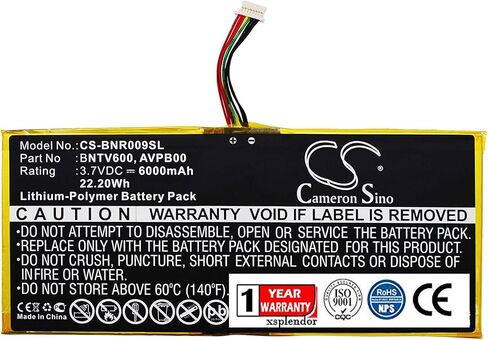 XSP 6000mAh Replacement Battery for Barnes & Noble BNTV600 Nook HD+ Plus Nook HD+9 Ovation Part NO AVPB00 AVPB002-A110-01 BNTV600 GB-S02-308594-0100 Parts Battery Batteries in Saudi Arabia
