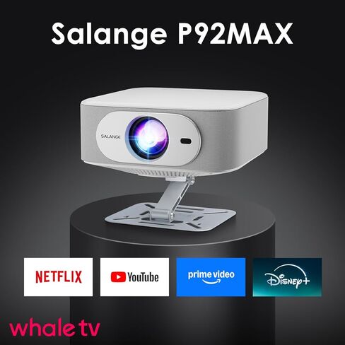 جهاز عرض ذكي مع تطبيقات مدمجة، أجهزة عرض صغيرة 4K، واي فاي وبلوتوث، جهاز عرض أفلام خارجي FHD 1080P متوافق مع Netflix، YouTube، PrimeVideo، التركيز التلقائي/التركيز الكهربائي (أبيض) in Kuwait