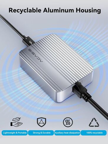 ACASIS USB4 to10gb ethernet Adapter High-Speed USB C to Network Adapter Only Compatible Thunderbolt3/4/USB4 Aluminum10g ethernet Adapter Supports10/5/2.5/1Gbps/100Mb/s for Mac OS/Windows/Linux（Used） in Saudi Arabia