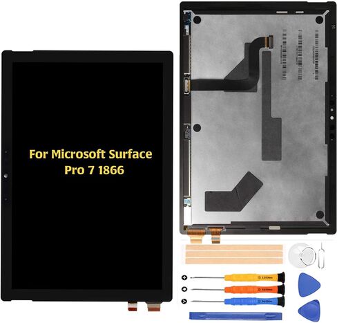 A-MIND for Microsoft Surface Pro 7 1866 LP123WQ2 Screen Replacement LCD Display Touch Digitizer Full Assembly Compatible with Q1 & Q2 Cables with Repair Tool Kits(Black) in Saudi Arabia