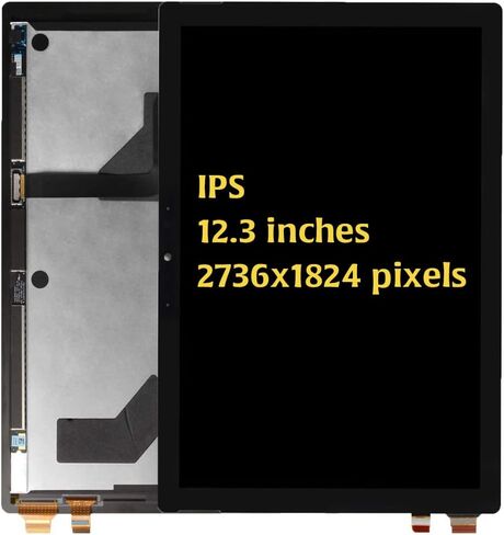 A-MIND for Microsoft Surface Pro 7 1866 LP123WQ2 Screen Replacement LCD Display Touch Digitizer Full Assembly Compatible with Q1 & Q2 Cables with Repair Tool Kits(Black) in Saudi Arabia