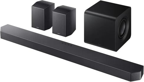 مكبر صوت Samsung B-Series، HW-B750F مضخم صوت 5.1 قناة، مع مضخم صوت لاسلكي، صوت DTS Virtual:X ثلاثي الأبعاد، Q-Symphony ووضع الألعاب للتلفزيون والأفلام الغامرة in Saudi Arabia