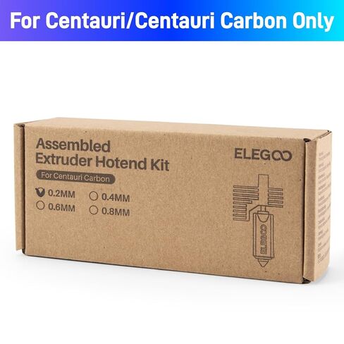 ELEGOO 0.4mm Extruder Hotend Kit for Centauri Carbon, Assembly Brass Hardened Steel Nozzle Hotend ELEGOO Official 3D Printer Accessories in Saudi Arabia