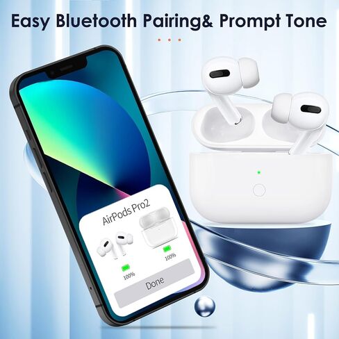 Wireless Charging Case Compatible for AirPods Pro 1st & 2nd Gen with USB-C Charging, Type-C Charging Port for AirPods Pro Charging Case Replacement with Bluetooth Pairing Sync Button in Saudi Arabia