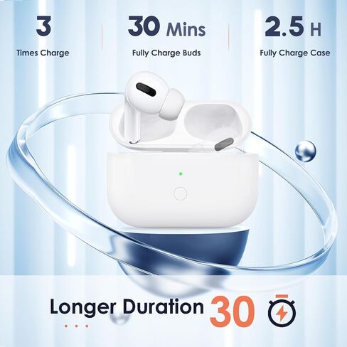 Wireless Charging Case Compatible for AirPods Pro 1st & 2nd Gen with USB-C Charging, Type-C Charging Port for AirPods Pro Charging Case Replacement with Bluetooth Pairing Sync Button in Saudi Arabia