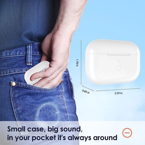 Wireless Charging Case Compatible for AirPods Pro 1st & 2nd Gen with USB-C Charging, Type-C Charging Port for AirPods Pro Charging Case Replacement with Bluetooth Pairing Sync Button in Saudi Arabia