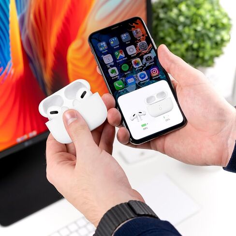Wireless Charging Case Compatible for AirPods Pro 1st & 2nd Gen with USB-C Charging, Type-C Charging Port for AirPods Pro Charging Case Replacement with Bluetooth Pairing Sync Button in Saudi Arabia