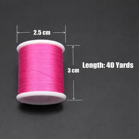Fly Tying Thread - 12 Spools 140D Silky Yarn, 100m per Spool, 12 Bright Colors for Salmon Trout Fly Fishing Tying Materials in Saudi Arabia