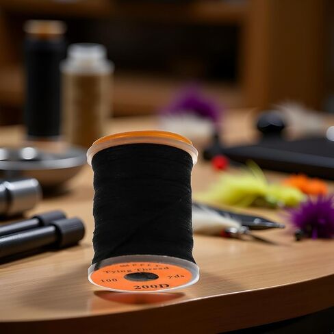 1 Roll Black Strong Fly Tying Thread,Fly Tying Thread Fishing Accessories 100Yard 200D Bass Fishing Hook Line Fly Tying Materials in Saudi Arabia