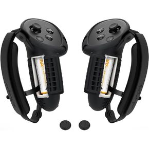 Upgraded Controller Grips Cover Compatible with Meta Quest 3 Accessories, Hand Straps with Battery Opening, Knuckle Straps with Widen and Thicken Sponge(Not for Charging Dock) (Fog Blue)