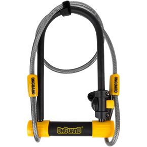 Onguard Bulldog DT U-Lock with 4-Foot Cinch Loop Cable (Black, 4.53 x 9.06-Inch)