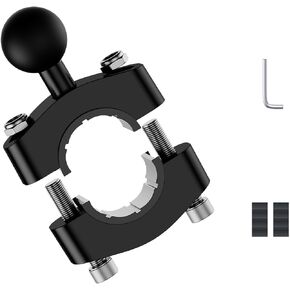 SUNDAREE دراجة نارية مرآة جبل المشبك - سبائك الألومنيوم المقود الهاتف جبل المشبك مع 1 '' TPU الكرة، حامل الهاتف جبل يناسب المقاود من 0.86 "إلى 1.5" في القطر in Kuwait