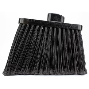 SPARTA Plastic Broom Head, Angled, Flagged for Small Debris Indoor, Outdoor, Home, Restaurant, Lobby, Office, 12 Inches, Tan
