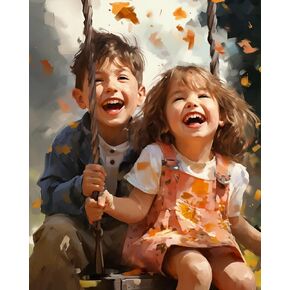 FITIMOLO Paint by Number for Adults Begginer Kids, 16x20 inch Canvas Without Frame, DIY Acrylic Painting Kit for Home Decor, Gift for Birthday or Any Festival, Castle and Beauty