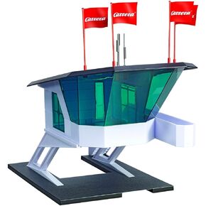 Carrera 21124 Control Tower Building Realistic Scenery Accessory for Slot Car Race Track Sets, White