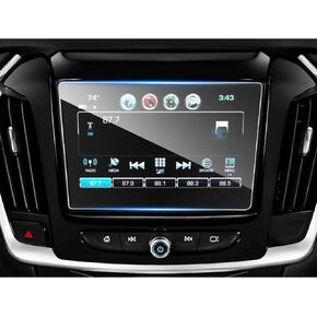 SHAOHAO 2023 2024 Chevy Traverse Screen Protector 2018-2022 2023 2024 Chevy Traverse LT Cloth/LT Leather/RS/Premier/High Country Screen Protector 8 In 9H Tempered Glass 2023 2024 Traverse Screen Protector HD Clatiry Car Navigation Screen Protective Film f