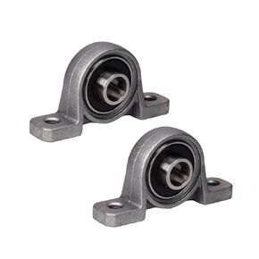 Othmro 2Pcs KP08 Pillow Block Mounted Ball Bearing, 0.31inch Bore Diameter Ball Mounted Flanged Pillow Block Insert Bearing, Bearing Steel and Cast Iron Set Screw Lock Self-Alignment Bearing