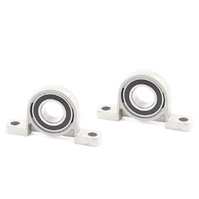 26mm Bore Pillow Block Mounted Bearing Cast Aluminum Alloy Self-Aligning Flange UP005 Pillow Insert Bearing 2pcs