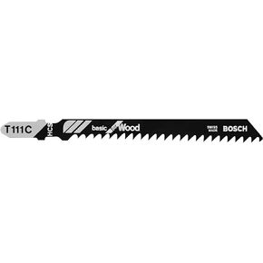 BOSCH T111C3 3-Piece 4 In. 8 TPI Basic for Wood T-Shank Jig Saw Blades