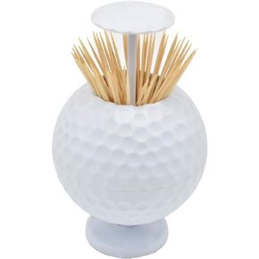 Seadream Golf Ball Automatic Toothpick Holder Box Bucket Pop-up Novelty Gift Indoor & Cars Golf Decoration