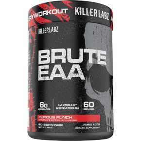 Brute EAA Branched Chain & Essential Amino Acids | 6g of Aminos to Accelerate Recovery and Lean Mass Gains 60 Servings (Furious Punch) in Saudi Arabia