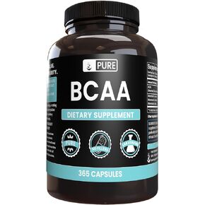 Pure Original Ingredients BCAA No Magnesium Or Rice Fillers, Always Pure, Lab Verified (365 Capsules)