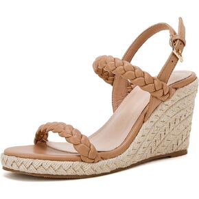 Womens Espadrille Wedge Sandals Heels Platform Braided Ankle Strap Buckle Open Toe Summer Party Dress Shoes