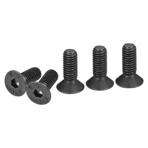 M6-1x16mm Flat Head Socket Cap Screws, 50 Pack Hex Socket Flat Head Screws Carbon Steel Black Oxide, Full Thread, Countersunk Bolts