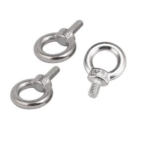 Weight Lift M8 8mm Male Thread Stainless Steel Lifting Eye Bolt Ring 3PCS