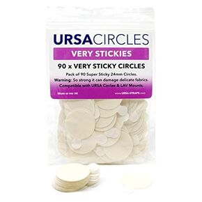 URSA Very Sticky Circles: 90 Super High Tack, Double Sided, Pre-Cut Stickies with Peel-Off Tabs