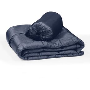 Blue Ridge Home Fashions Outdoor Down Throw Blanket for Camping Hiking - Packable Lightweight and Durable Blanket 60" x 70" with Carrying Pouch, 650 Fill Power Puffy Travel Picnic Beach Blanket in Saudi Arabia