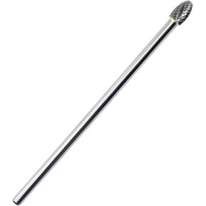 SE-3L6 Tungsten Carbide Burr Lengthened Rotary File Oval Egg Shape Double Cut with 1/4''Shank for Die Grinder Drill Bit