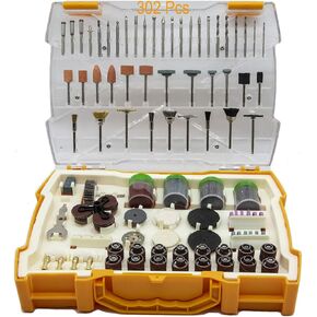 مجموعة ملحقات الأدوات الدوارة، مجموعة أدوات دوارة كهربائية، 302 قطعة بقطر 1/8 بوصة أداة دوارة لقطع الصنفرة والشحذ والنحت والتلميع in Kuwait