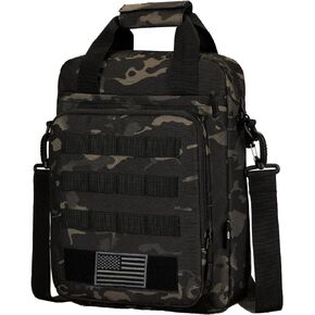 Tactical Briefcase, Laptop Messenger Bag,Heavy Duty MOLLE Shoulder Pack Handbag for Men(Patch Included)
