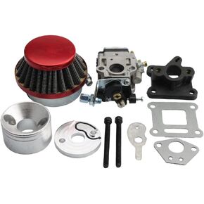 GOOFIT 15mm Carburetor Rebuild Kit with Air Filter for 2 Stroke 43cc 47cc 49cc Standup Gas Scooter Mini ATV Quad Pocket Bike Racing Motorcycle