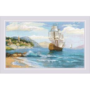 RIOLIS Counted Cross Stitch Kit 23.5"X13.75"-Distant Shores (14 Count) -R1900