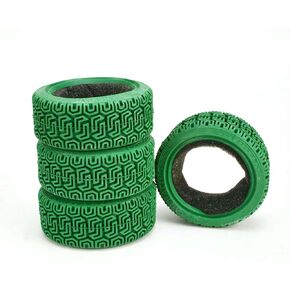 1/10 RC Car Racing Flat Run Sponge Insert Rubber Tyres 68mm Tires for 1:10 RC On Road Car Traxxas Tamiya HSP HPI Kyosho RC Rally Car (Black)