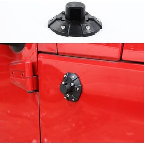 Linskip JK Antenna Base Cover Aluminum Radio Antenna Anodized Housing Antenna Cover Base Compatible with Jeep Wrangler JK JKU JL JLU Gladiator JT 07-21(Black 2pcs)