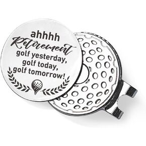 Retirement Golf Gifts for Men Women Golfers, Dad Grandpa Mom Husband Golfing Retired Gifts, Golf Yesterday Today Tomorrow, Golf Ball Marker