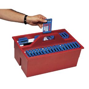 SI Manufacturing SI20000 Caddy Stack for Standard Calculator, Plastic, Red,12-1/4 x 18-3/4 in
