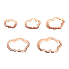 Jinnyous Jewellery Cloud Polymer Clay Cutter Cookie Cutter Set of 5