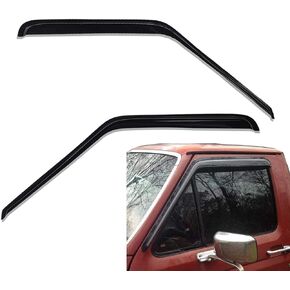 Lightronic WV92068 Outside-Mount Side Window Visor Deflector Rain Guard, Dark Smoke, 2-Pieces Set, Fit 1980-1996 Ford Bronco, 1980-1996 F-150/F-250/F-350, 1997 F-250 HD, Regular Cab/SuperCab/SuperCrew