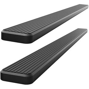 APS 5in Stainless Steel Black Running Boards Compatible with Ford Ranger Mazda B-Series 1999-2011 Super Cab 4-Door (Nerf Bars Side Steps)