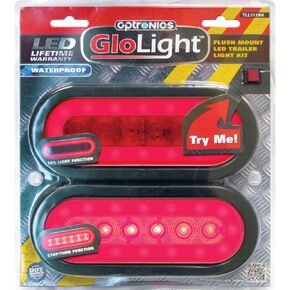 Optronics TLL112RK GloLight Red 6" Oval Sealed 22-LED Trailer Light Kit with Lifetime LED Warranty
