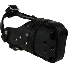 Leather Agitation Police Dog Muzzle (Small)